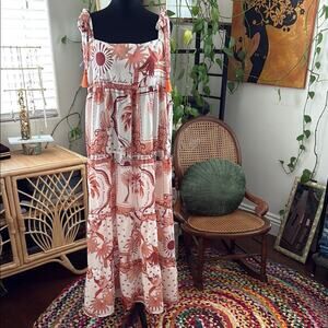 NWT Anthropologie Encantadore Tanya Canaan Tropical Boho Resort Midi Maxi Dress